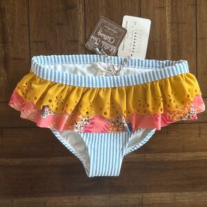 Matilda Jane Yellow and Pink Ruffle Swim Bottoms